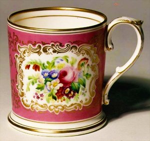 Longton Hall Trembly Rose-mugg, ca 1755 (porslin)